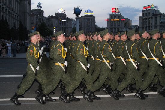 General rehearsal for Victory Day parade in Kiev