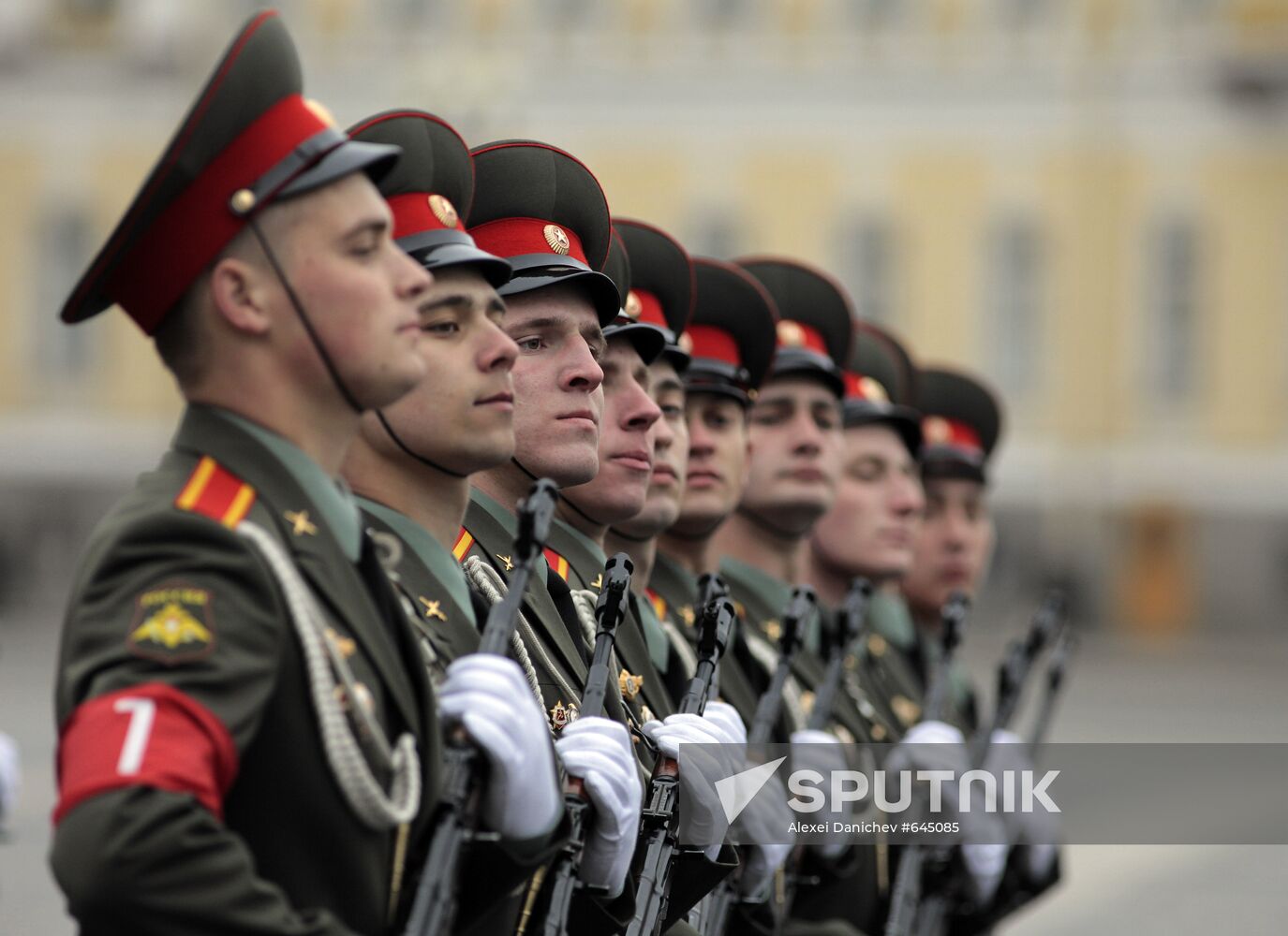 Final rehearsal of Victory Parade on St Petersburg's main square