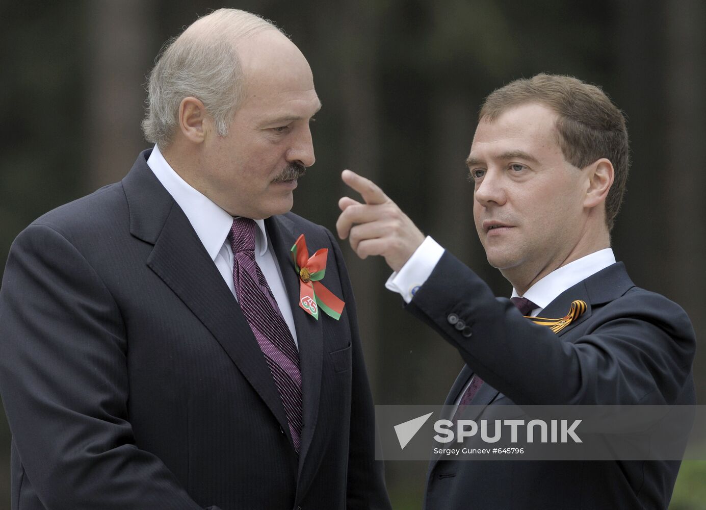 Alexander Lukashenko and Dmitry Medvedev