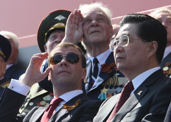 Dmitry Medvedev during Victory Parade