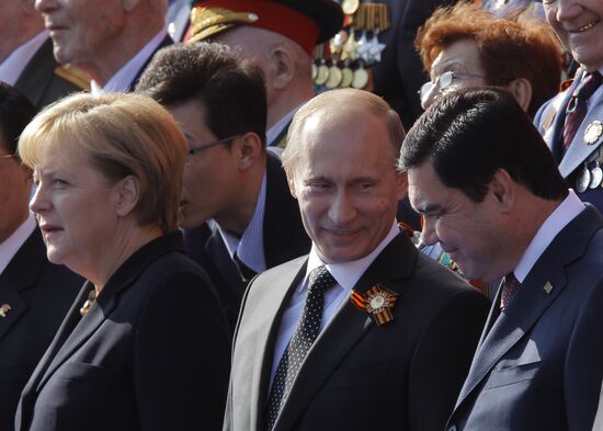 Angela Merkel, Dmitry Medvedev, Gurbanguly Berdymukhamedov