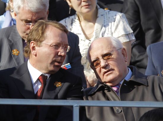 Vladimir Kozhin and Mikhail Gorbachev
