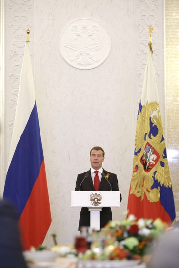 Dmitry Medvedev hosts official reception in Kremlin