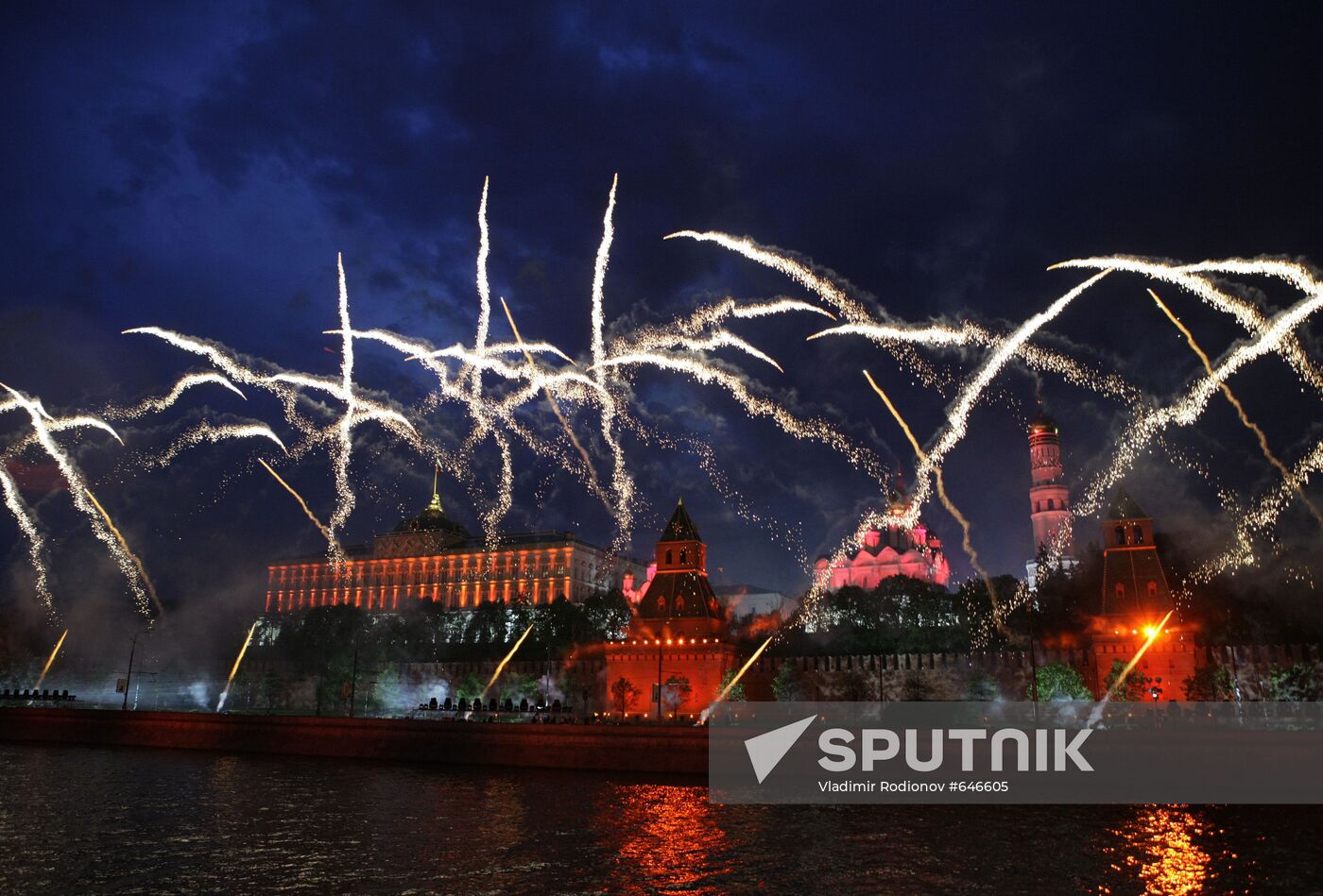 Fireworks display on Victory Day