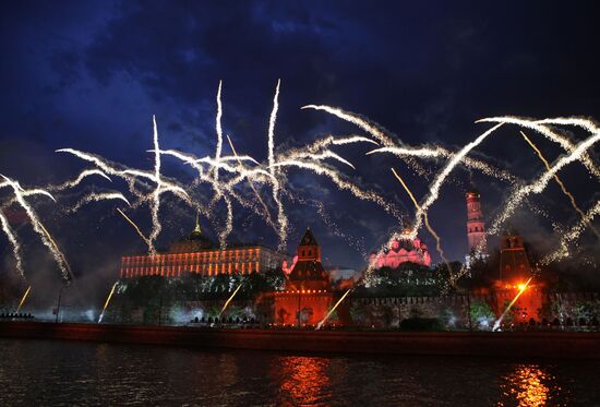 Fireworks display on Victory Day