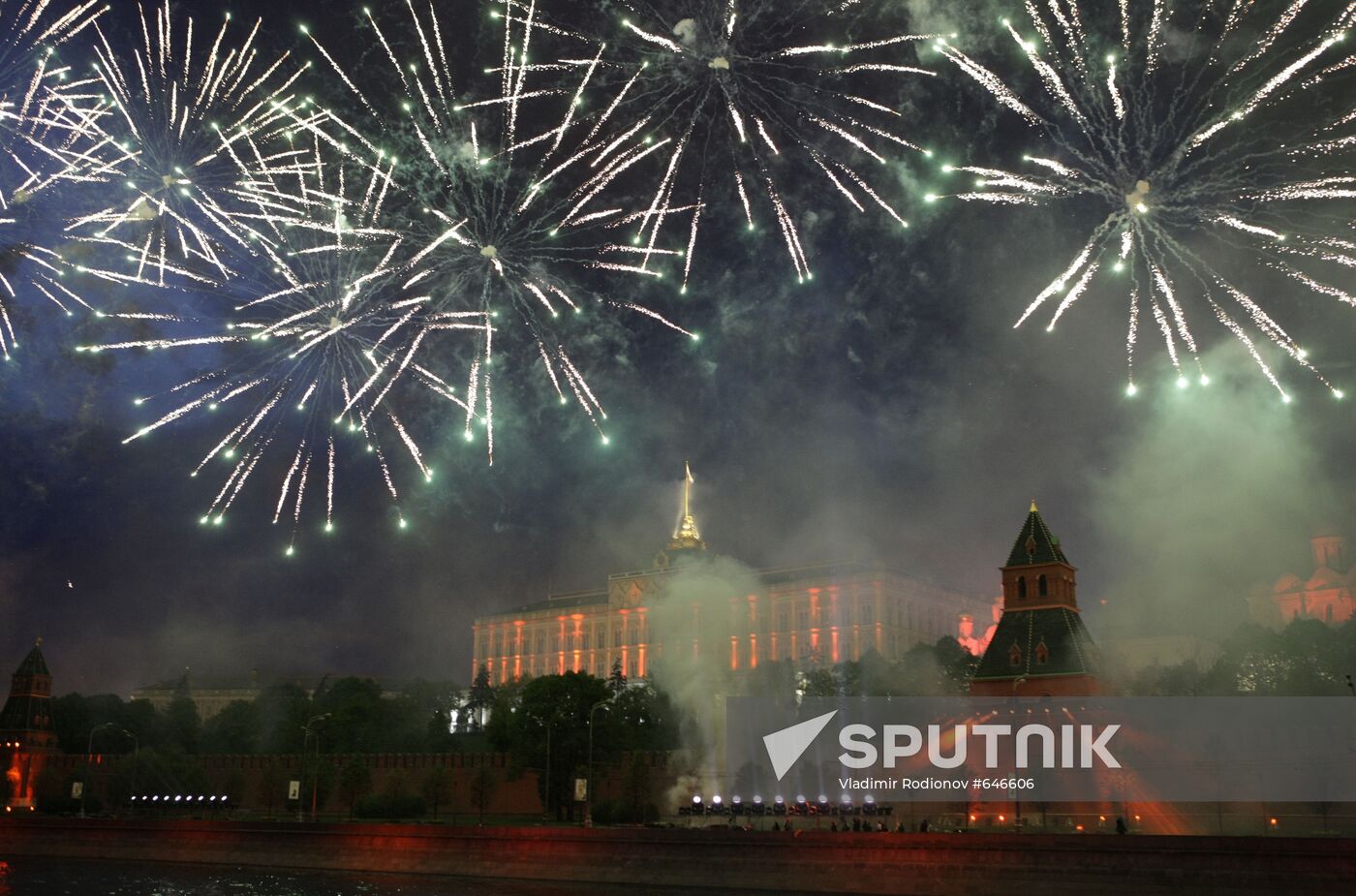 Fireworks display on Victory Day