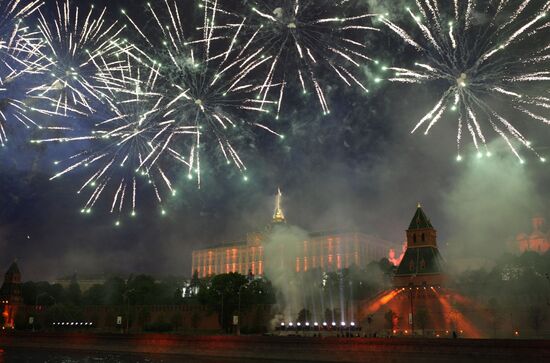 Fireworks display on Victory Day