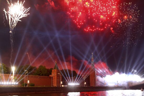 Fireworks on Victory Day in Moscow