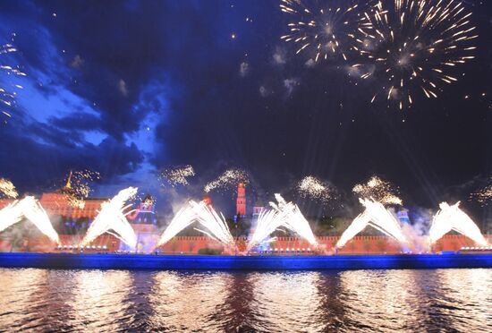 Fireworks on Victory Day in Moscow