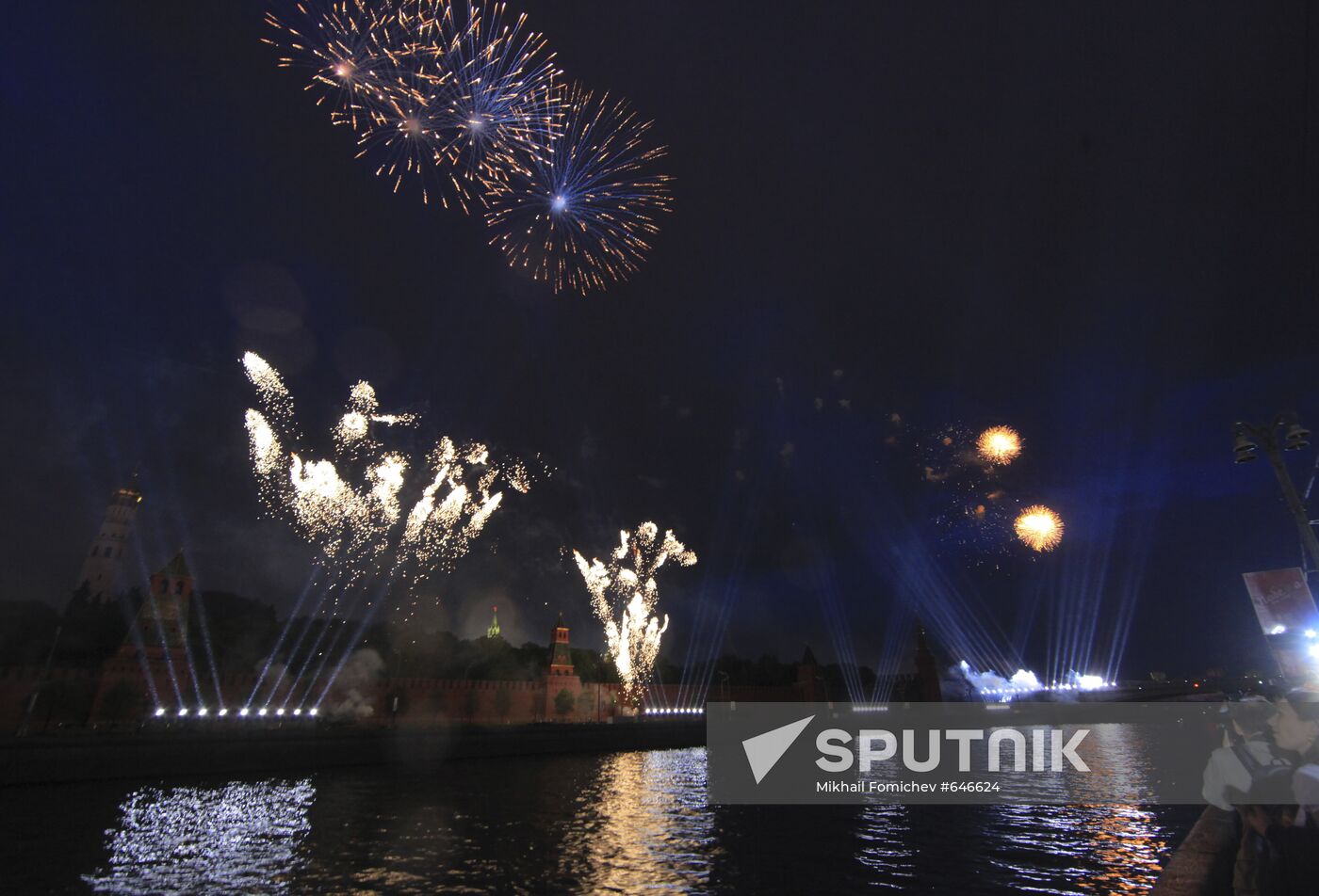 Fireworks on Victory Day in Moscow