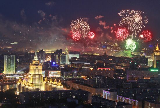 Firework marking the 65th anniversary of Victory Day