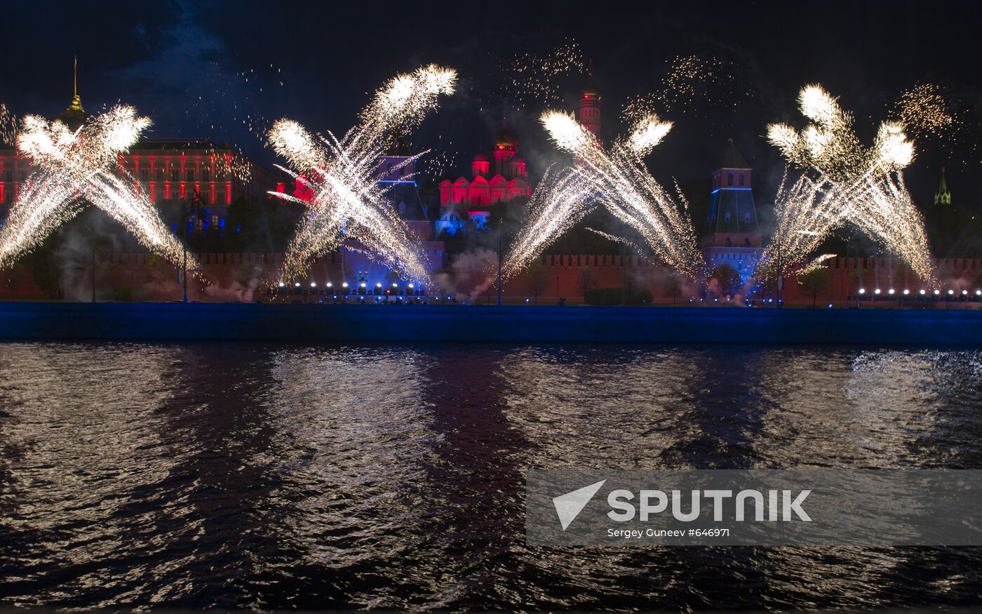 Firework marking the 65th anniversary of Victory Day