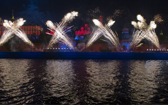 Firework marking the 65th anniversary of Victory Day