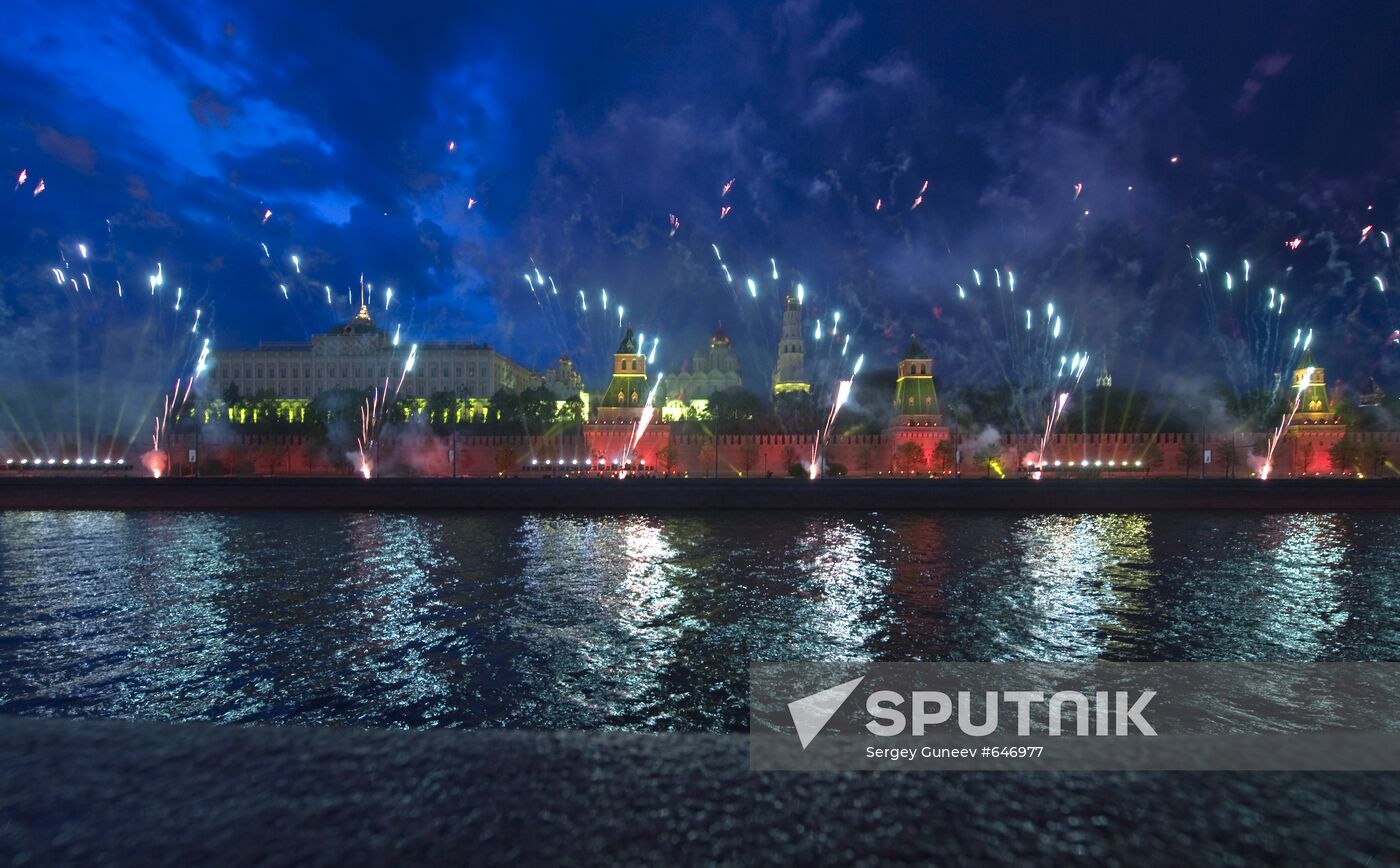 Firework marking the 65th anniversary of Victory Day