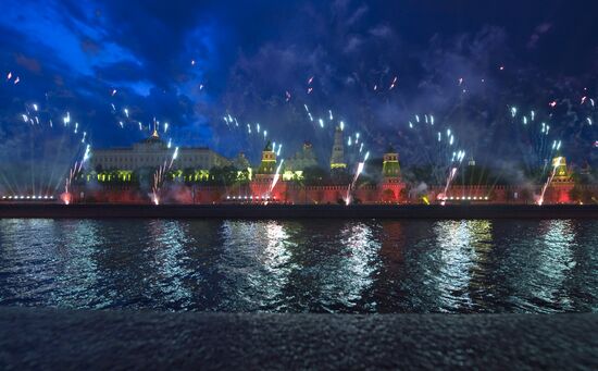 Firework marking the 65th anniversary of Victory Day