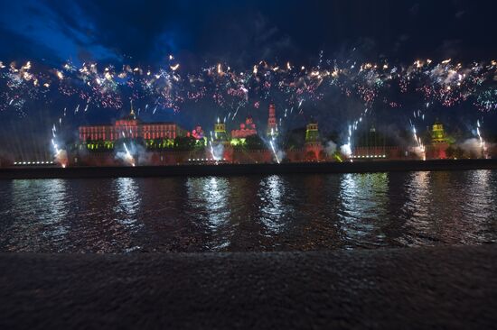 Firework marking the 65th anniversary of Victory Day