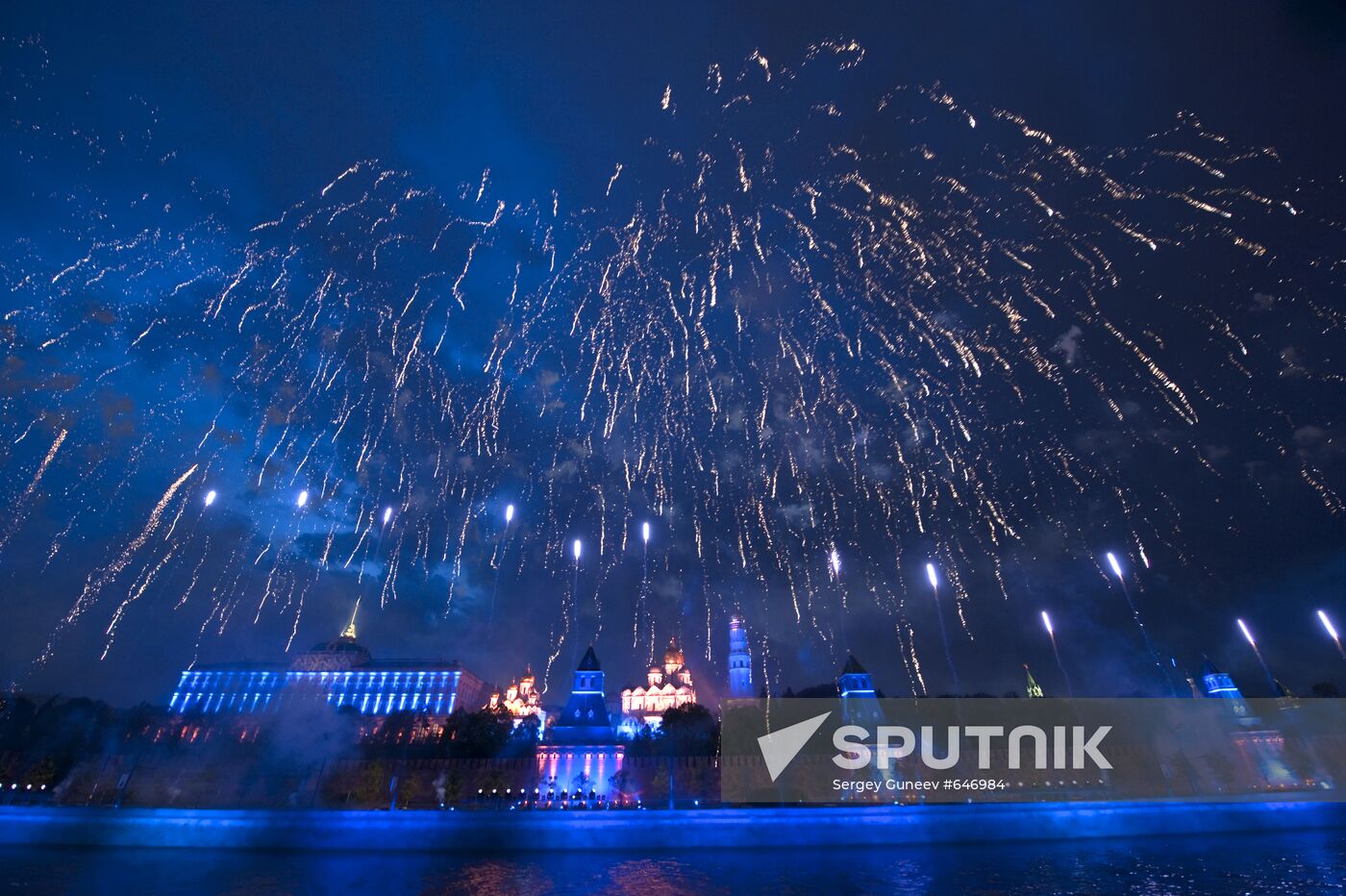 Firework marking the 65th anniversary of Victory Day