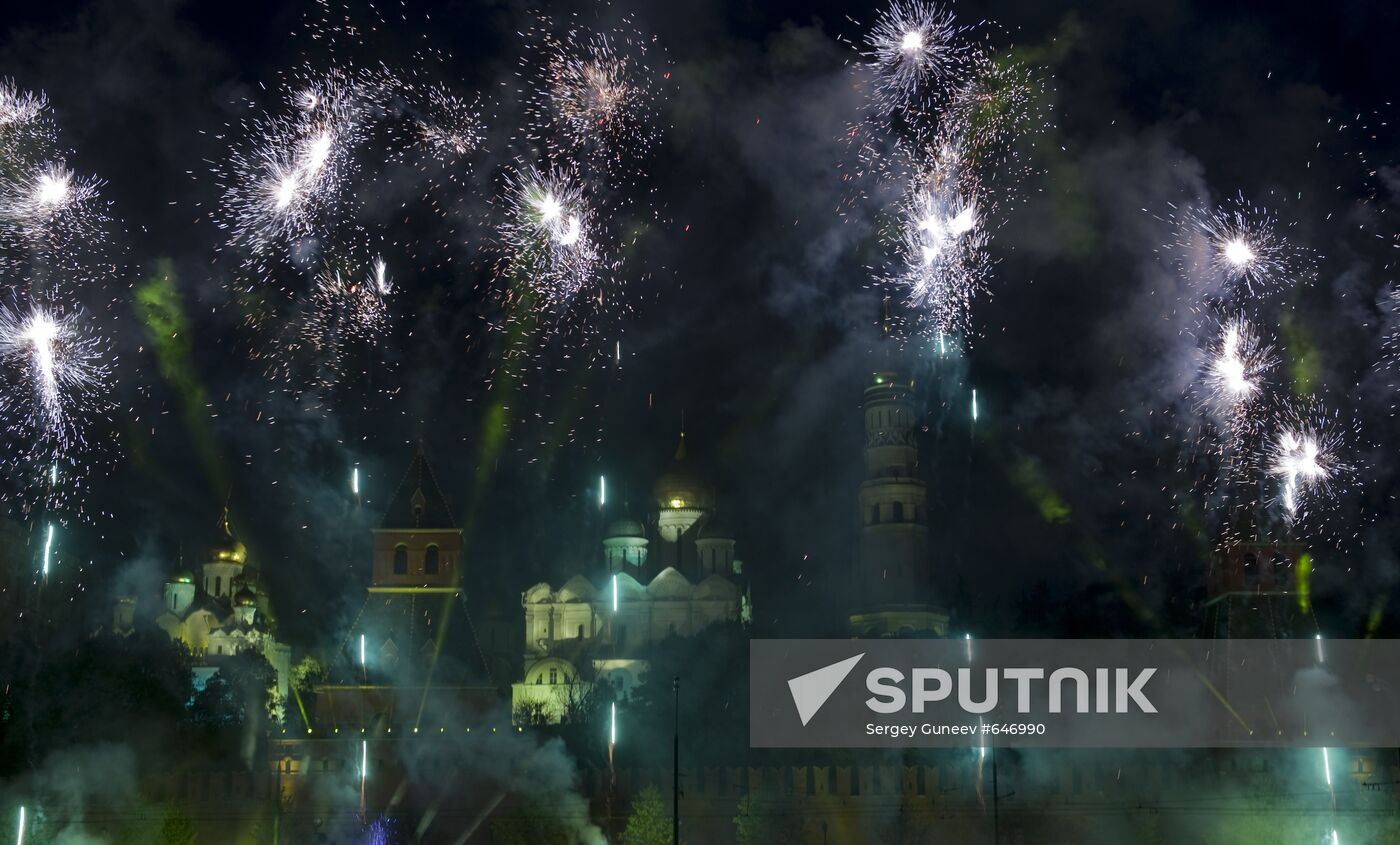 Firework marking the 65th anniversary of Victory Day