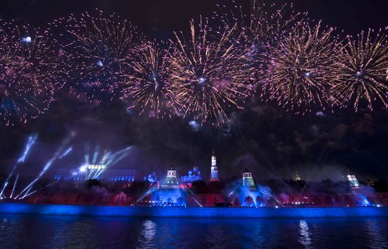 Firework marking the 65th anniversary of Victory Day