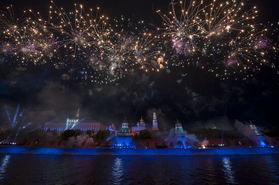 Firework marking the 65th anniversary of Victory Day