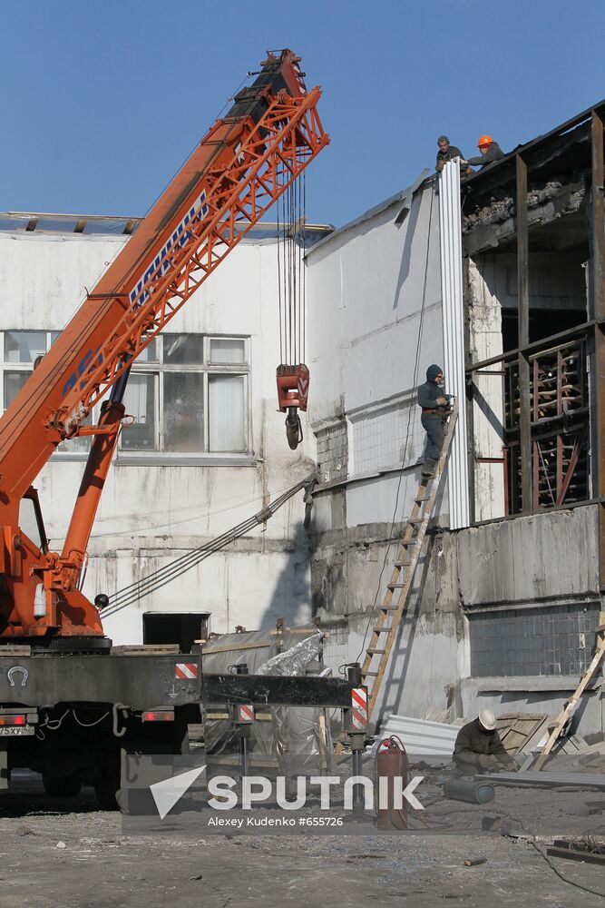 Destructions after blasts at the Raspadskaya coal mine
