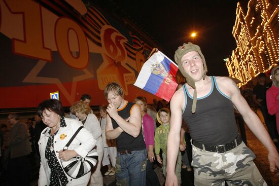 Fireworks on Victory Day in Moscow