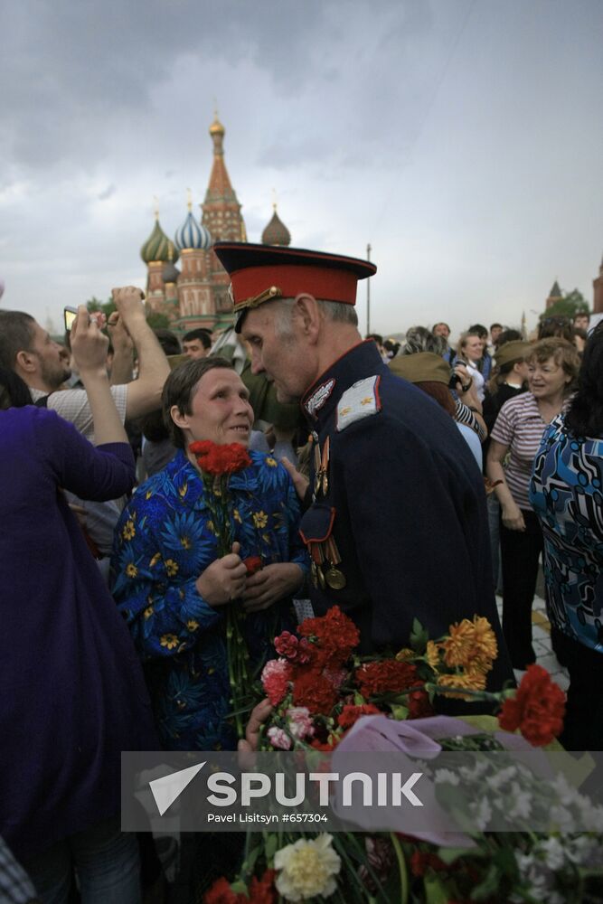 Firework marking the 65th anniversary of Victory Day