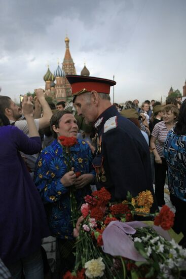 Firework marking the 65th anniversary of Victory Day