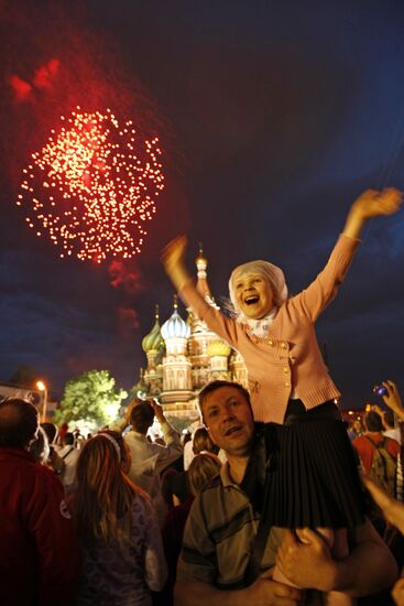 Firework marking the 65th anniversary of Victory Day