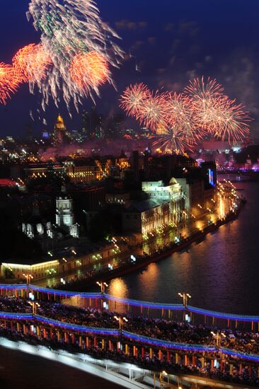 Firework display in Moscow