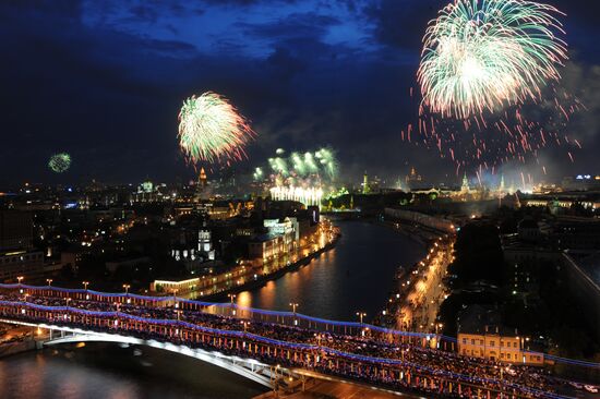 Firework display in Moscow