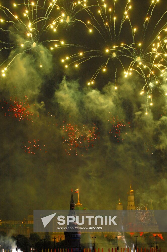 Fireworks on Victory Day in Moscow