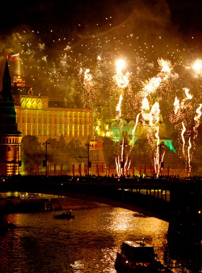 Fireworks on Victory Day in Moscow