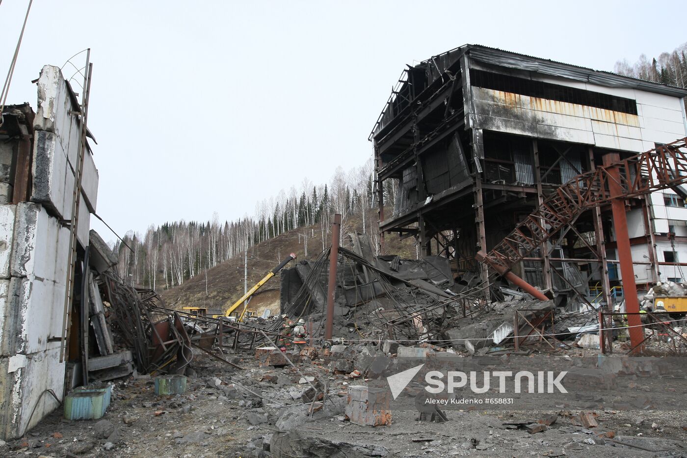 Vertical shaft of Raspadskaya coal mine
