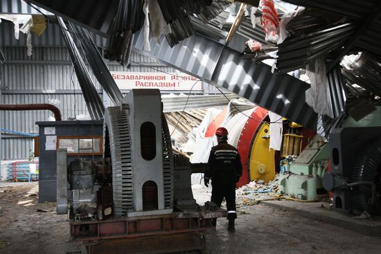 Vertical shaft of Raspadskaya coal mine