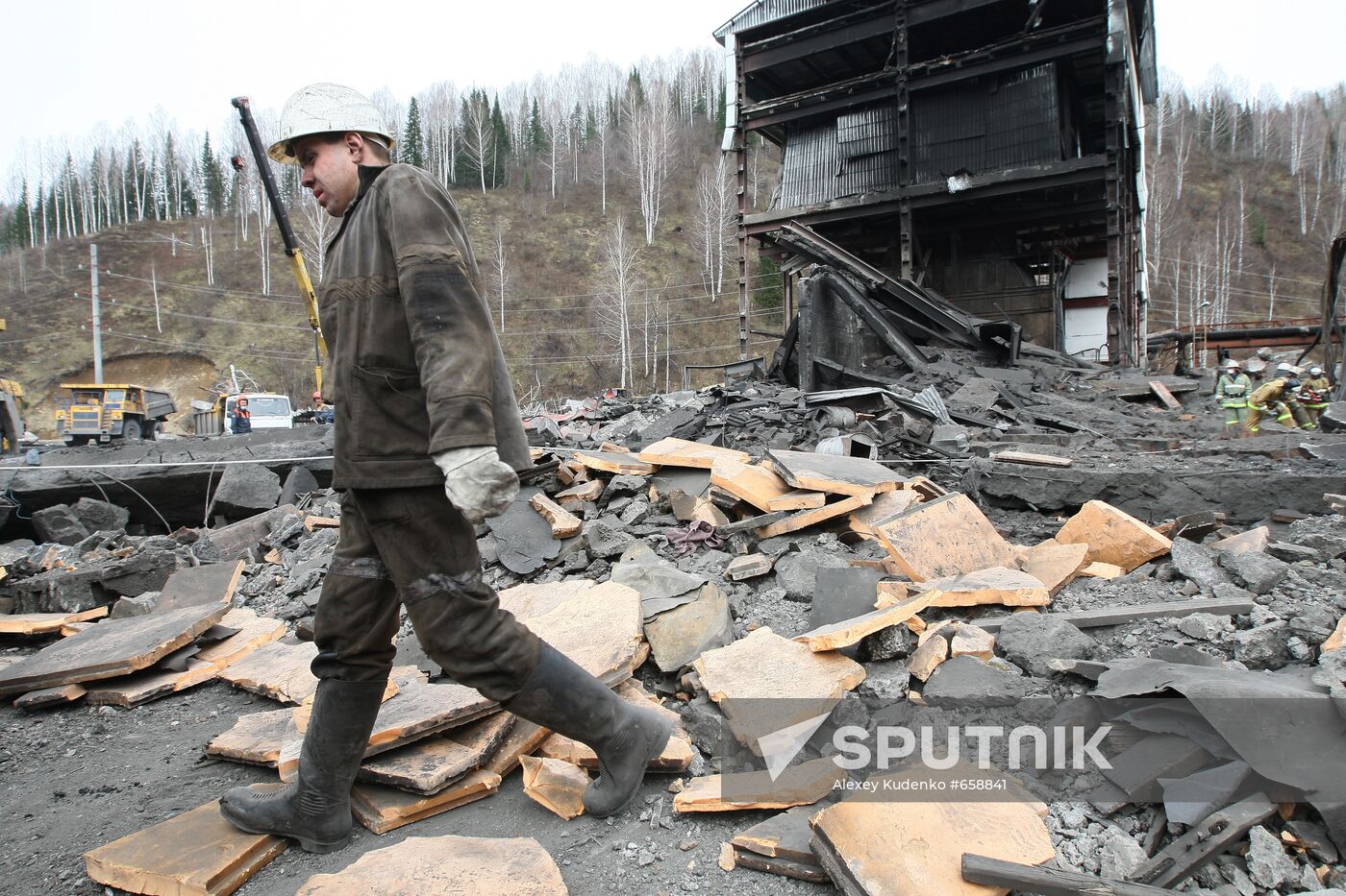 Rescuer at Raspadskaya coal mine