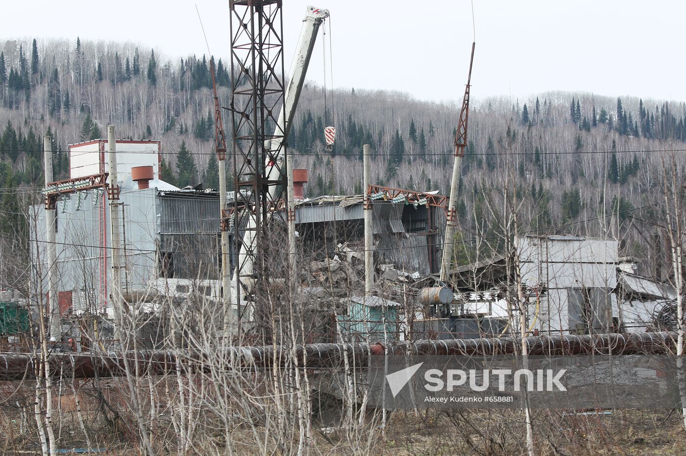 Vertical shaft of Raspadskaya coal mine