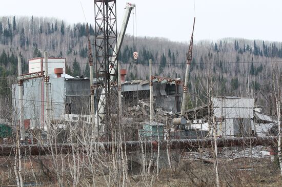 Vertical shaft of Raspadskaya coal mine