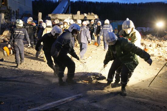 Vertical shaft of Raspadskaya coal mine