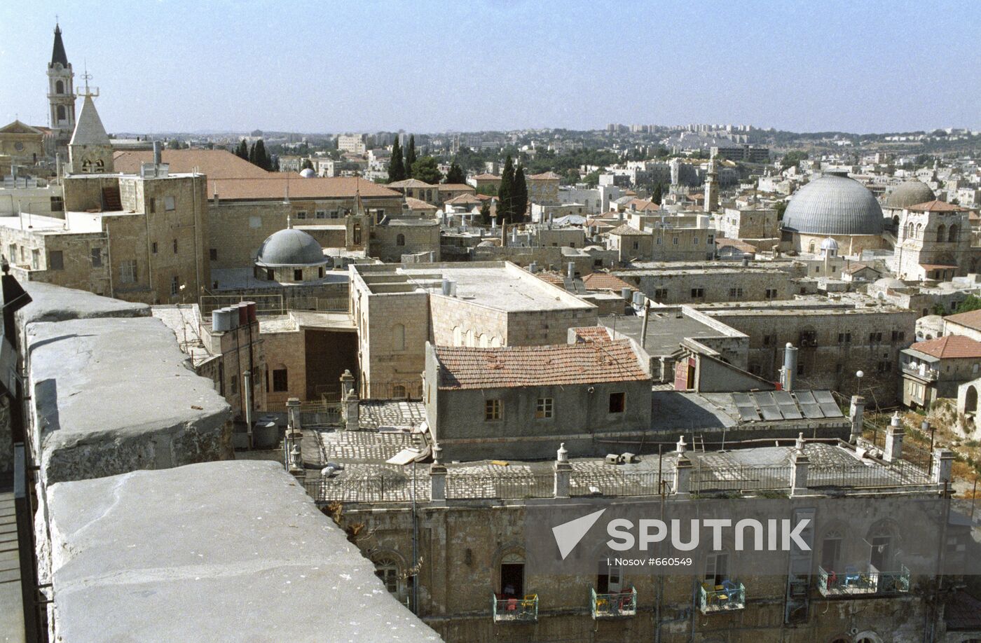 View of old districts of Jerusalem