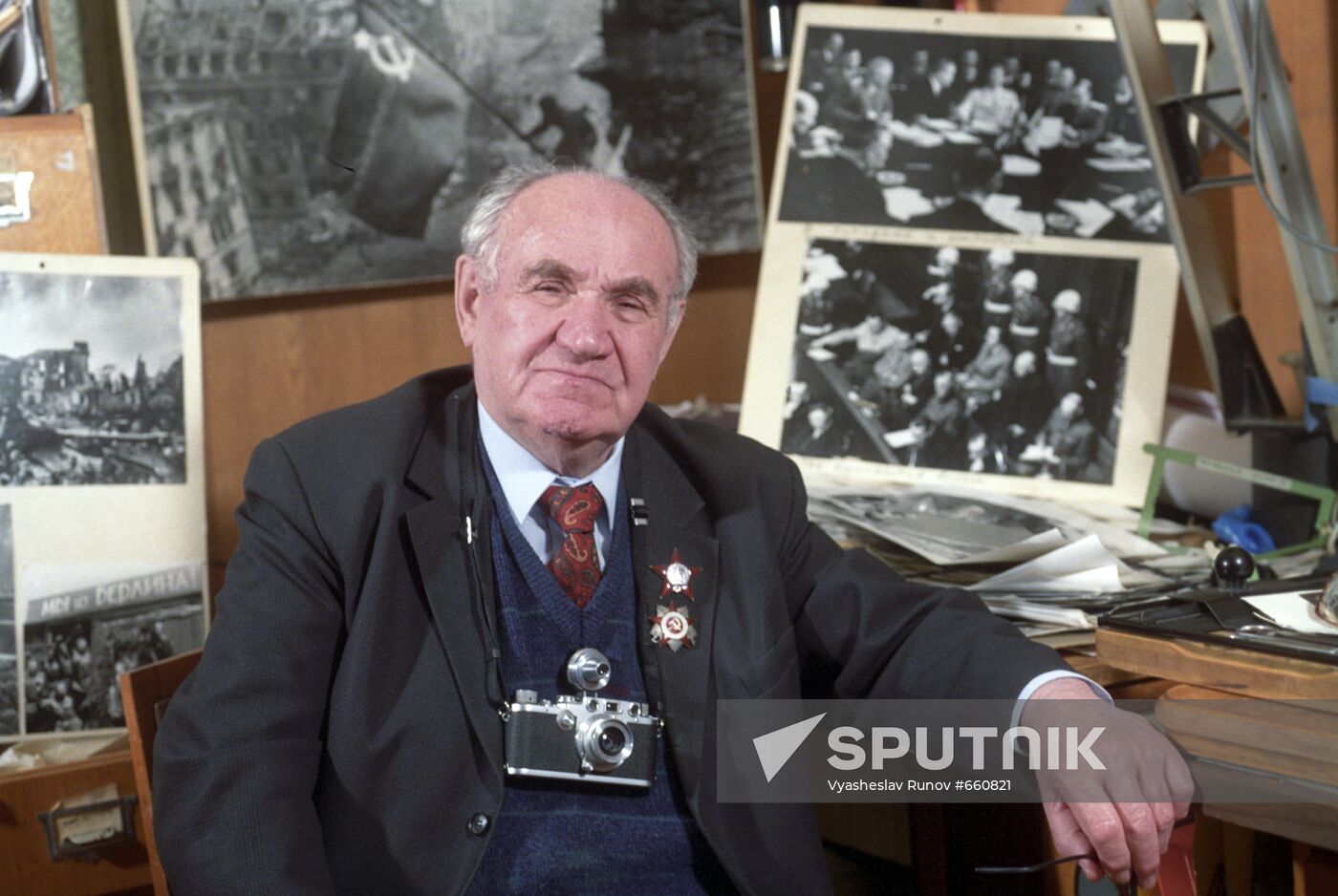 Military photo correspondent Yevgeny Khaldei