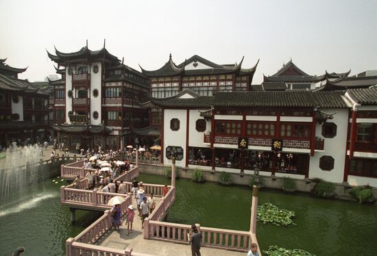 Nine Step Bridge in the Old Town, Shanghai