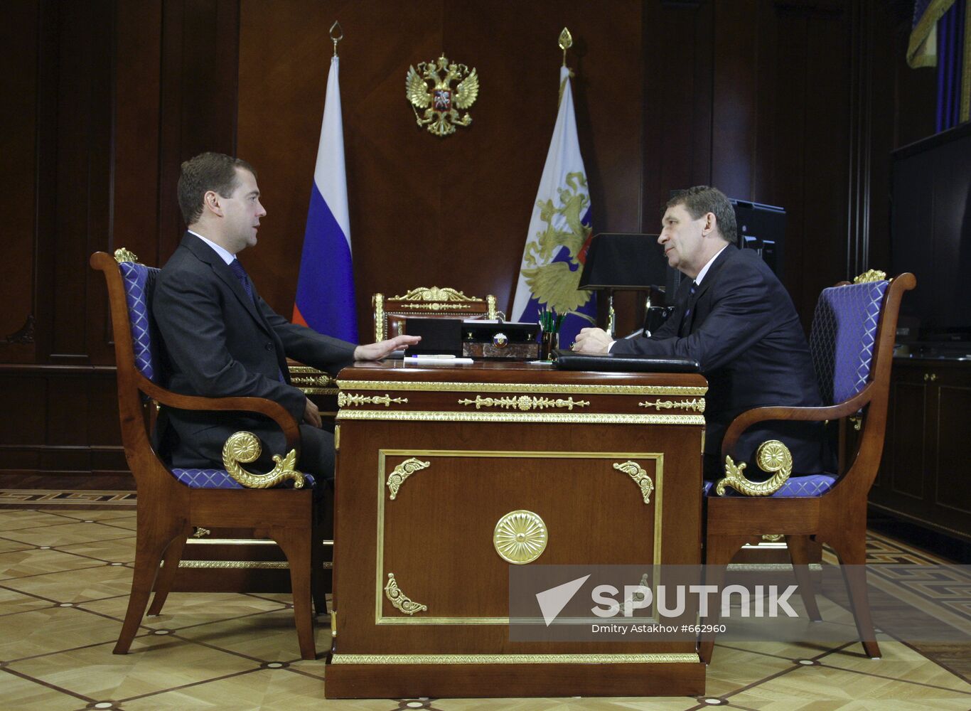 Dmitry Medvedev and Nikolai Dudov