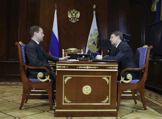 Dmitry Medvedev and Nikolai Dudov