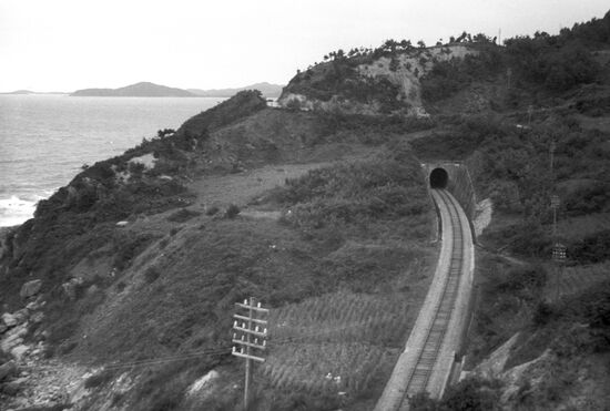 Railway tunnel in the mountains