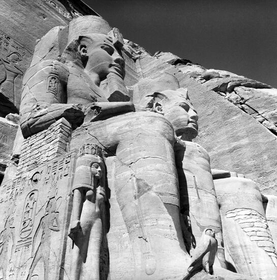 At the walls of the Great Temple at Abu Simbel