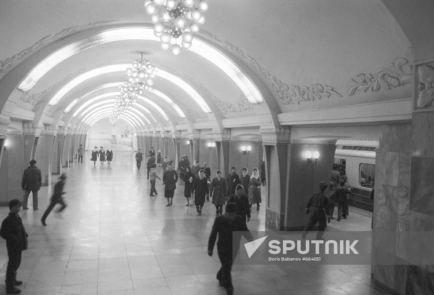 One of metro stations in Pyongyang