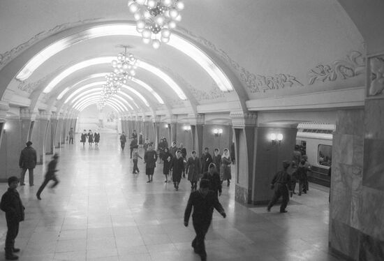 One of metro stations in Pyongyang
