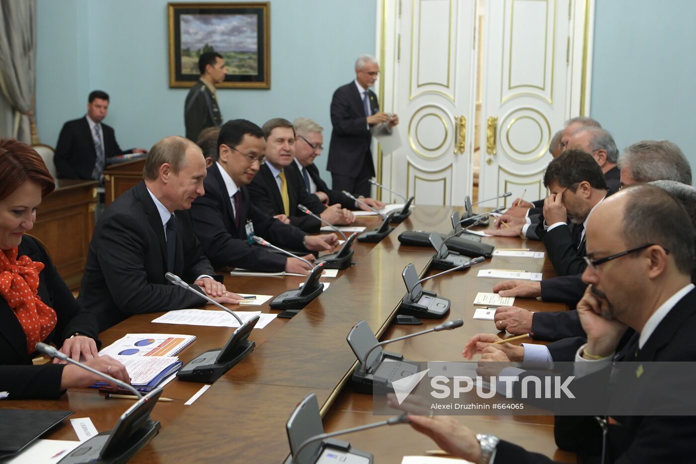 Vladimir Putin meets with Luiz Inacio Lula da Silva