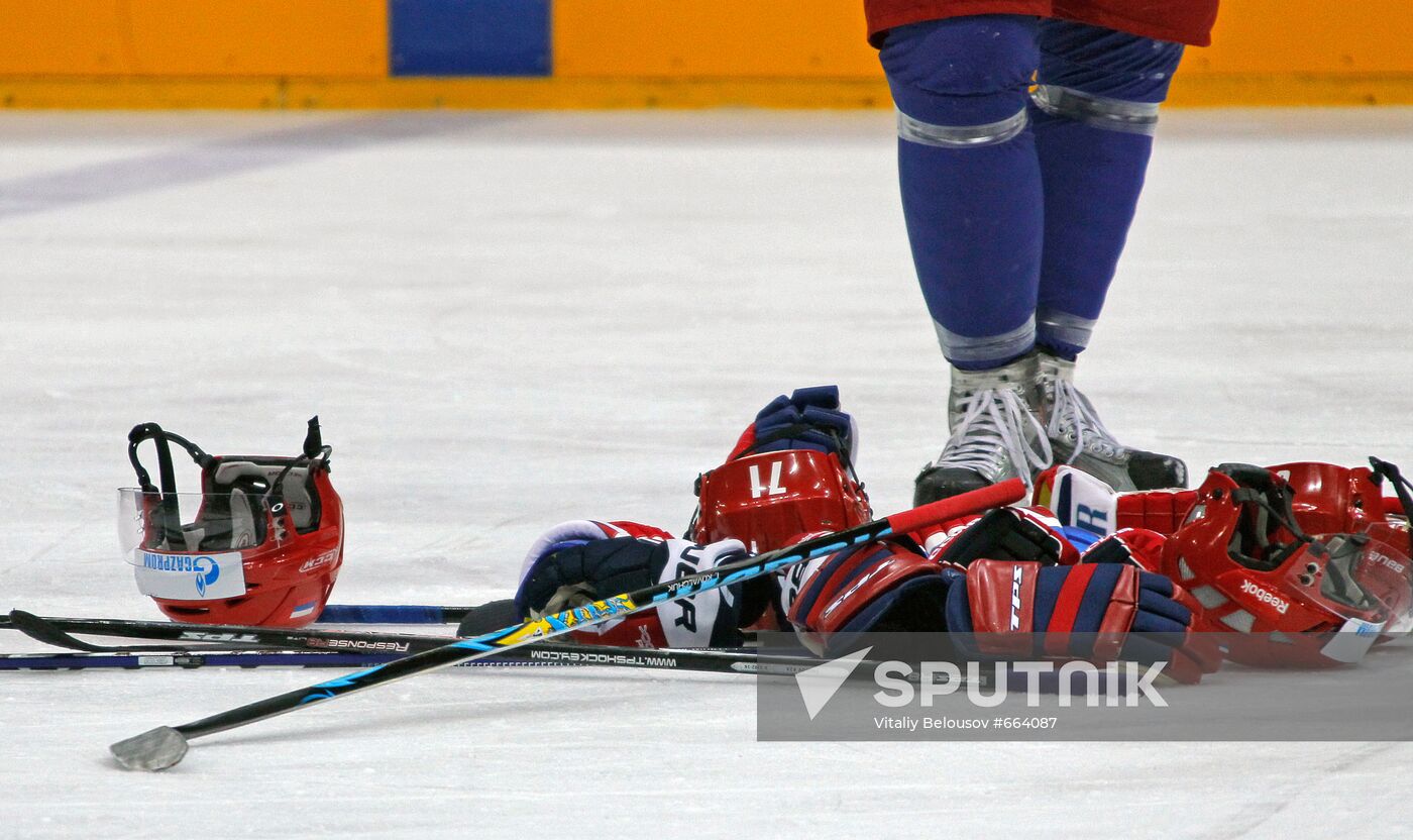 Russian hockey team's training session at world championship